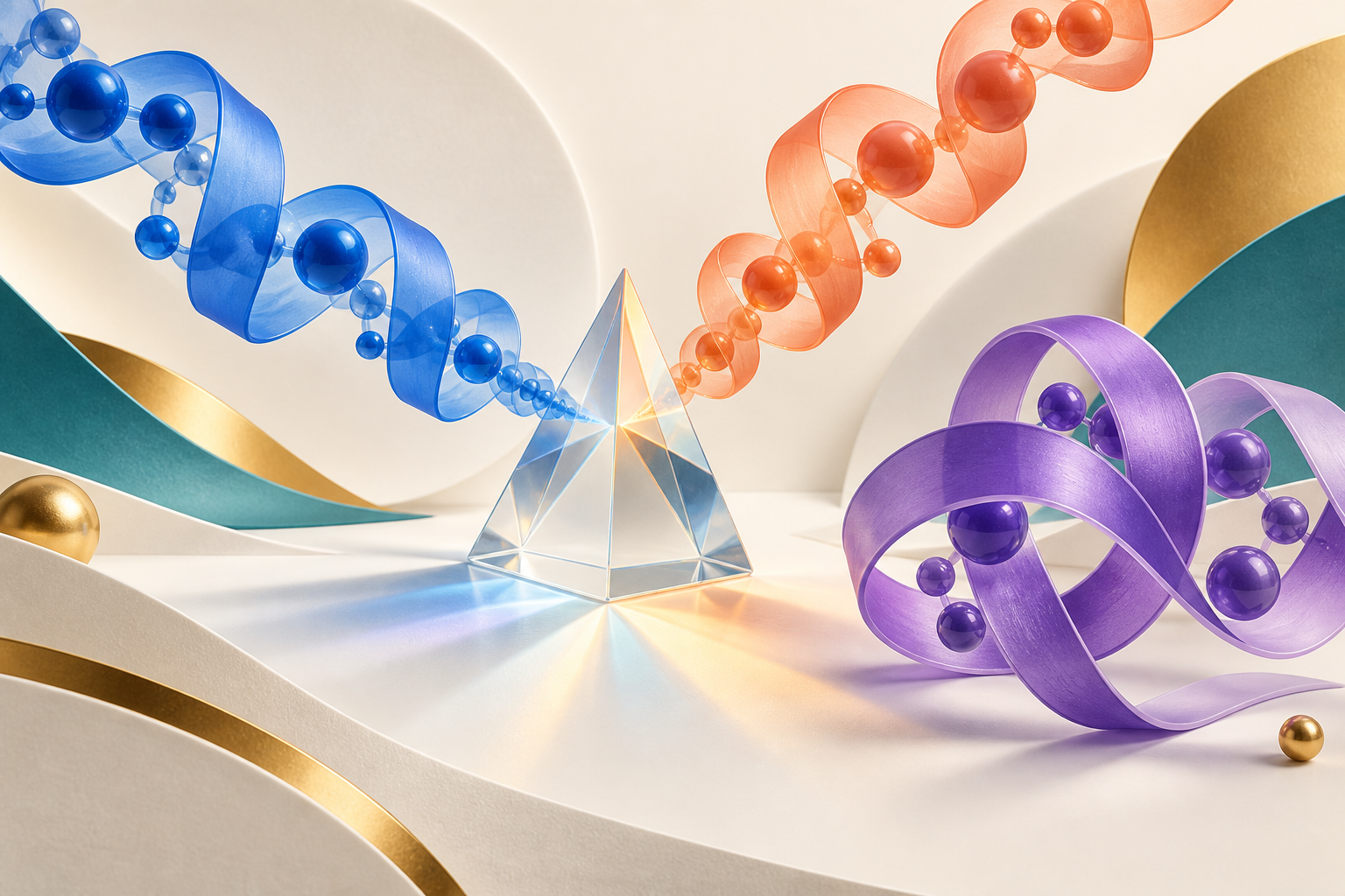 Colorful conceptual artwork illustrating distinct components brought into a combination research question, not a molecular structure.